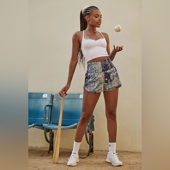 FP Movement The Way Home printed shorts M buti bandana print - Picture 1 of 13